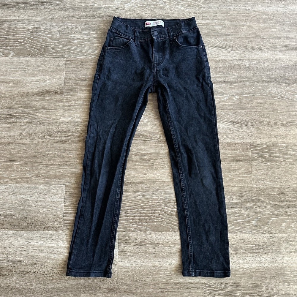 Levi's 511 Slim Straight Leg Denim Jeans Black Youth Boys 12